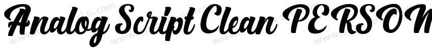 Analog Script Clean PERSONAL Person字体转换